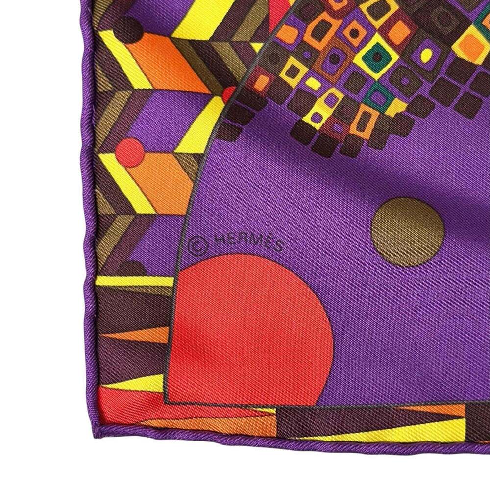 HERMES Authentic Black Silk Scarf - Picture 8 of 9